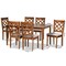 Baxton Studio Ramiro Modern and Contemporary Grey Fabric and Walnut Brown Finished Wood 7-Piece Dining Set 176-11373-10520-Zoro - alternate 9